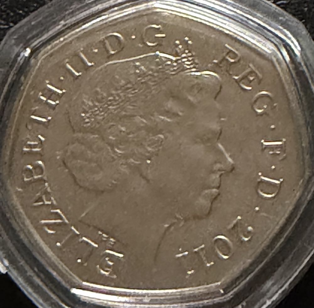 2011 Olympics Wrestling 50p  coin collectible - Main Image 2