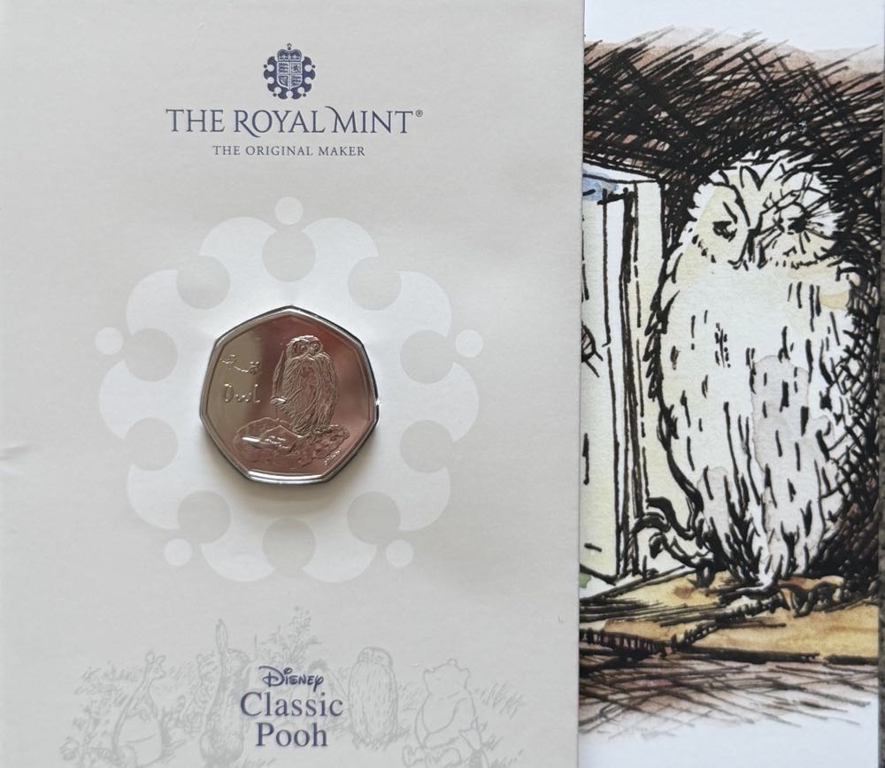 2021 Owl 50p  coin collectible - Main Image 3