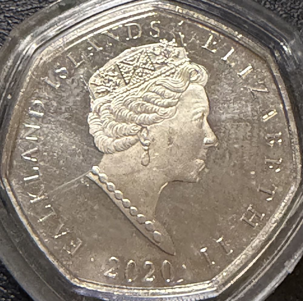 2020 Megellanic Penguin 50p  coin collectible - Main Image 2