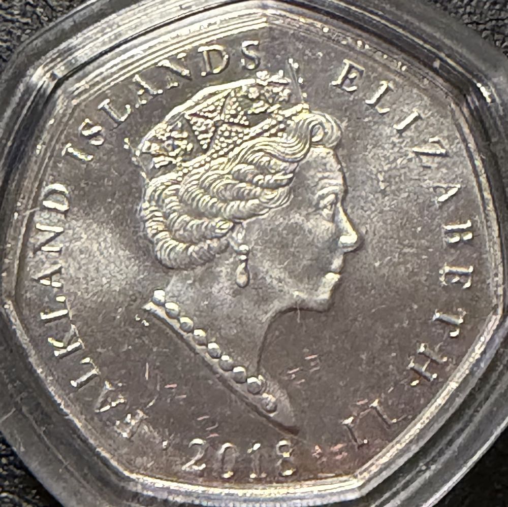 2018 Megellanic Penguin 50p  coin collectible - Main Image 2