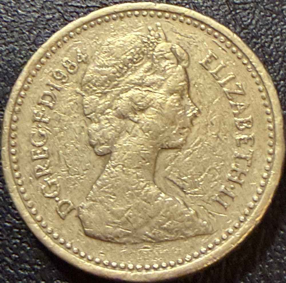 1984 Scottish Thistle £1  coin collectible - Main Image 2