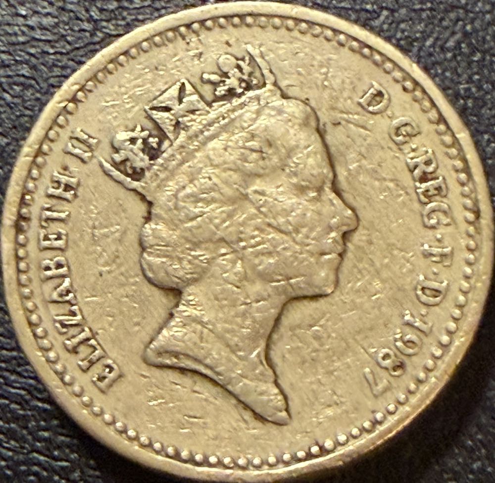 1987 English Oak £1  coin collectible - Main Image 2
