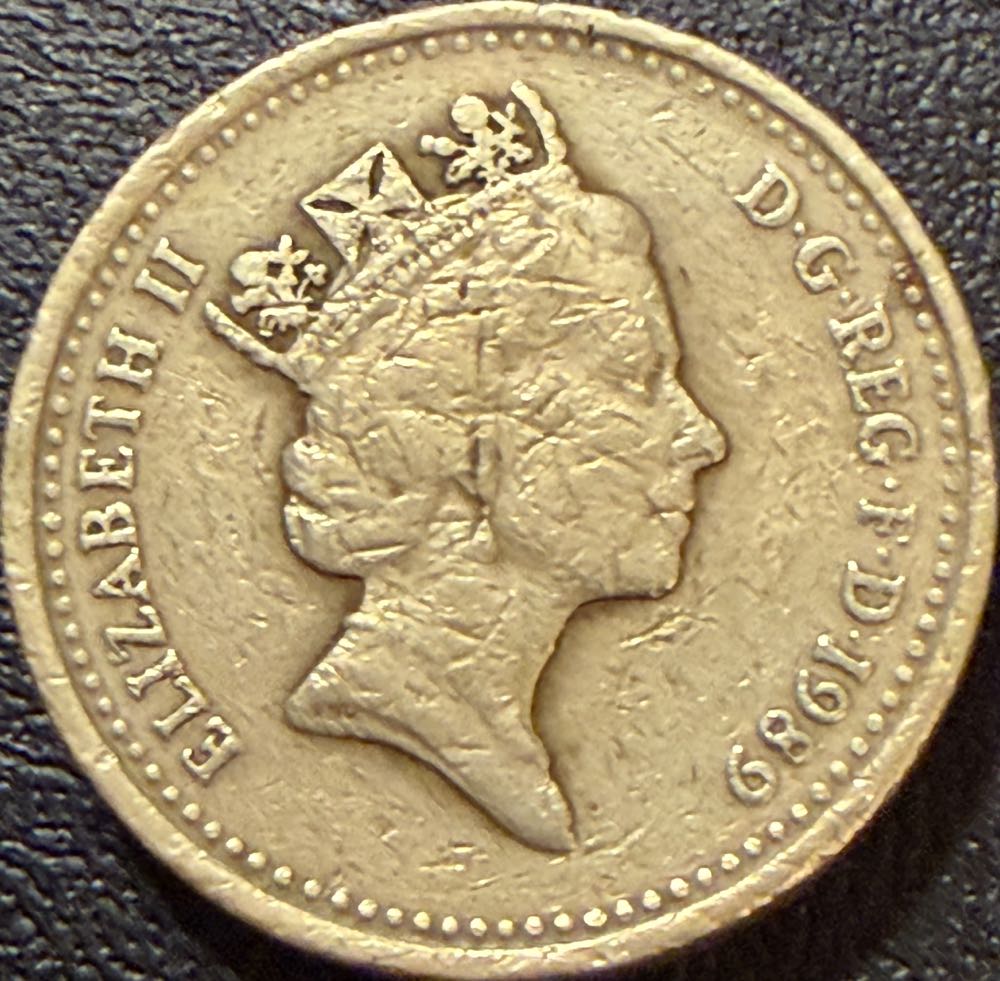 1989 Scottish Thistle £1  coin collectible - Main Image 2