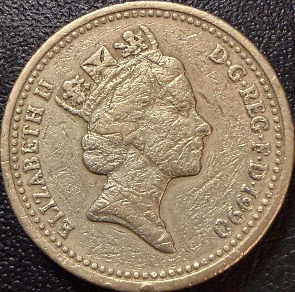 1990 Welsh Leek £1  coin collectible - Main Image 2