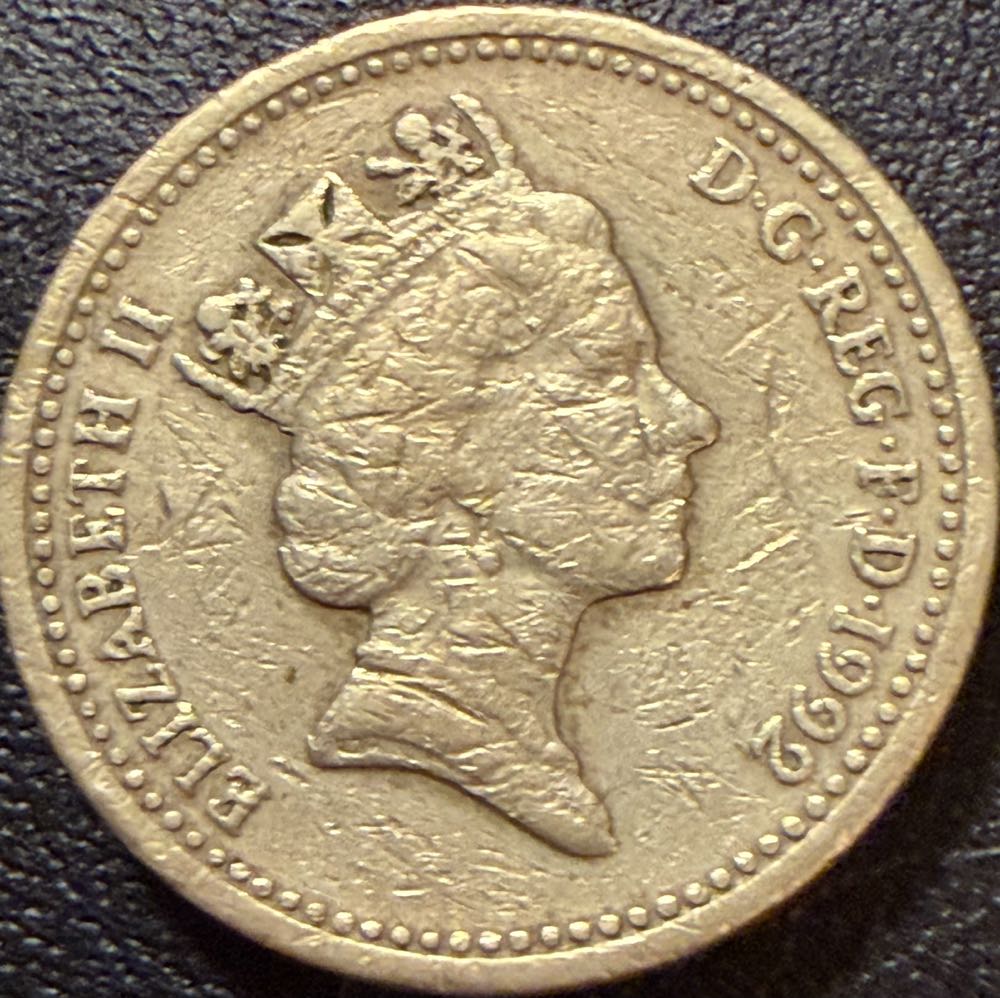 1992 English Oak £1  coin collectible - Main Image 2