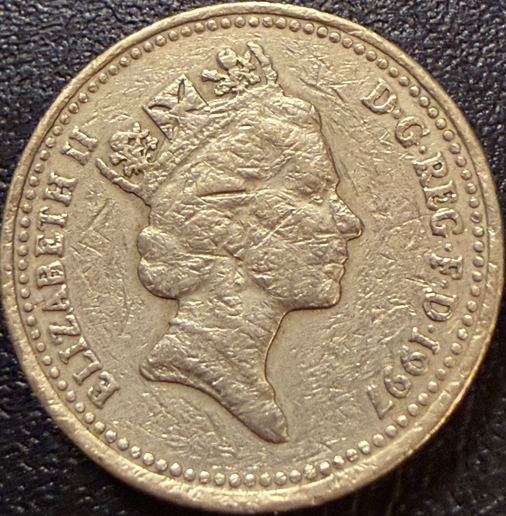 1997 English Three Lions £1  coin collectible - Main Image 2