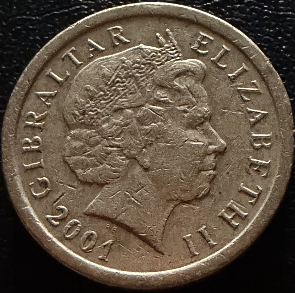 2001 Gibraltar Coat Of Arms £1  coin collectible - Main Image 2