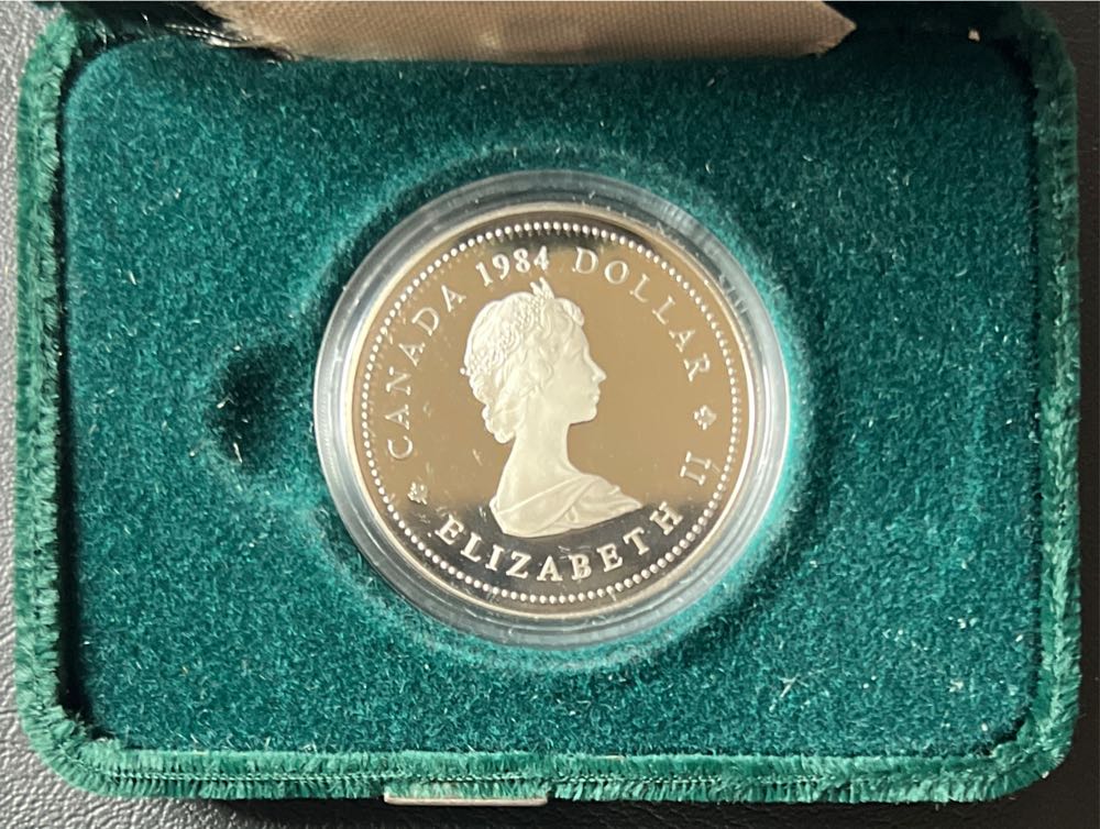 1984 Canada Commemorative Proof Dollar Coin Jacques Cartier w/Case and Box  coin collectible - Main Image 3