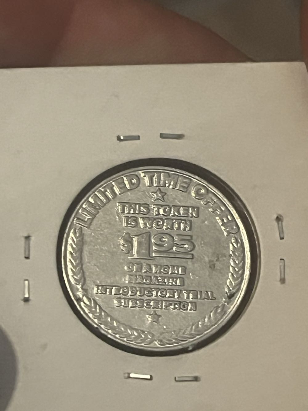 Home Savings Token $1.95  coin collectible - Main Image 2