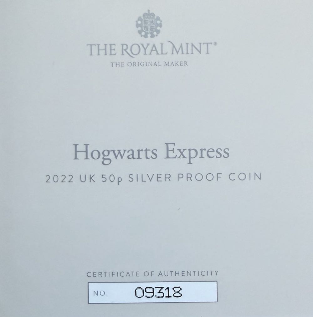 2022 Hogwarts Express 50p  coin collectible - Main Image 4