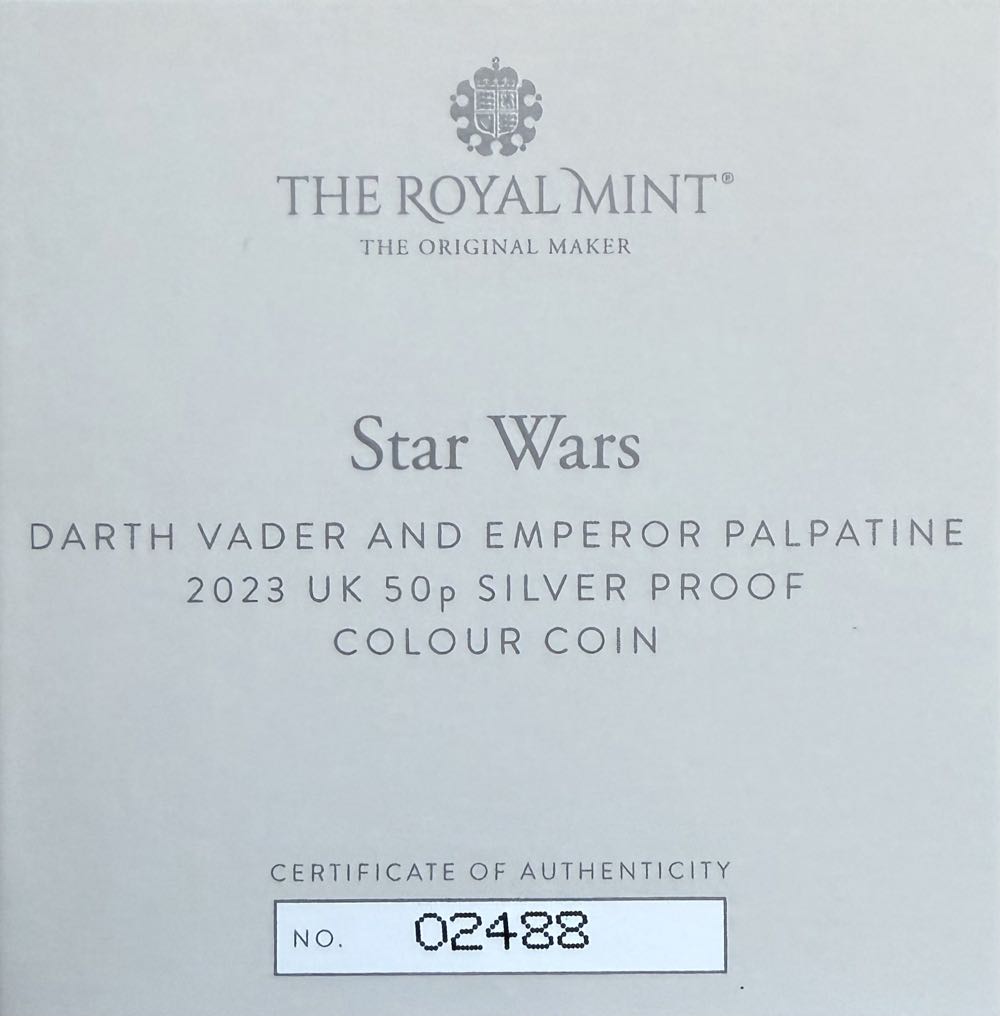 2023 Star Wars Darth Vader 50p  coin collectible - Main Image 4