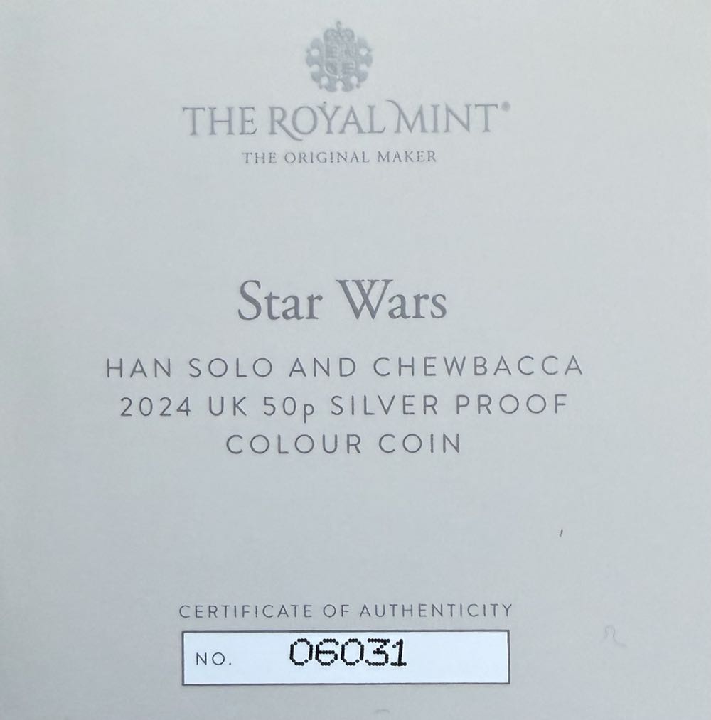 2024 Star Wars Han Solo And Chewbacca 50p  coin collectible - Main Image 4