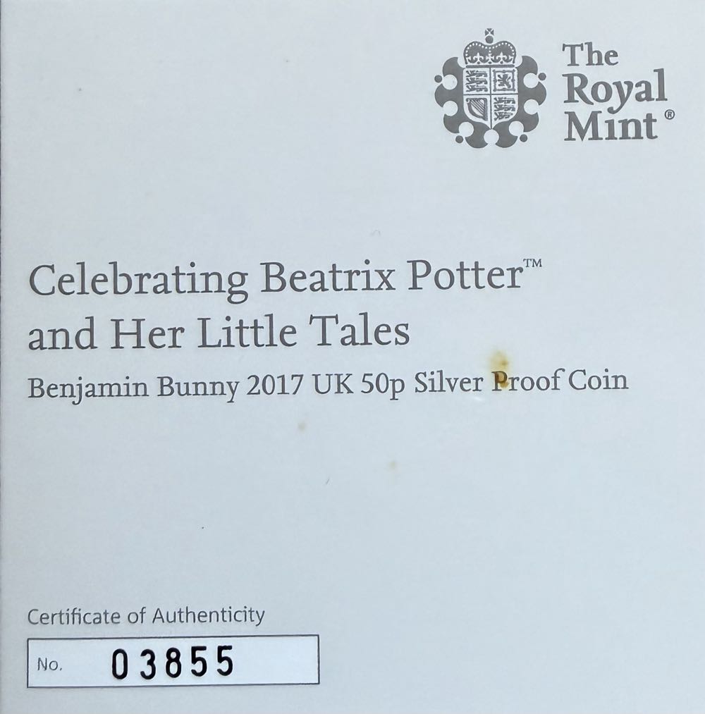 2017 Benjamin Bunny 50p  coin collectible - Main Image 4