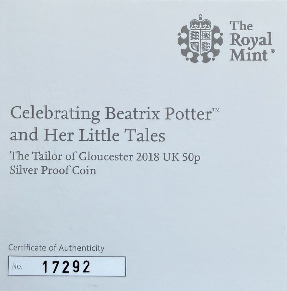 2018 The Tailor Of Gloucester 50p  coin collectible - Main Image 4