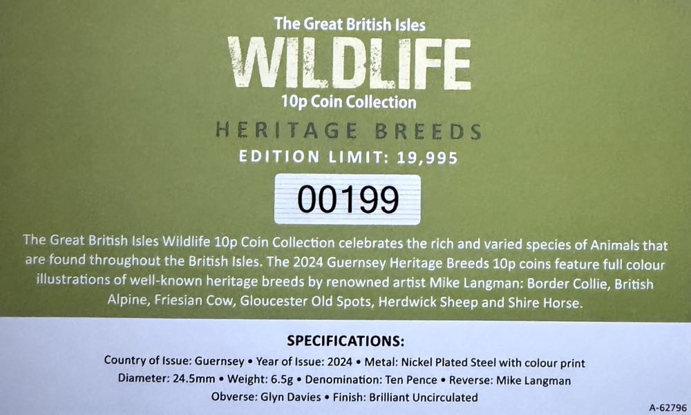 2024 Wildlife Border Collie 10p  coin collectible - Main Image 4