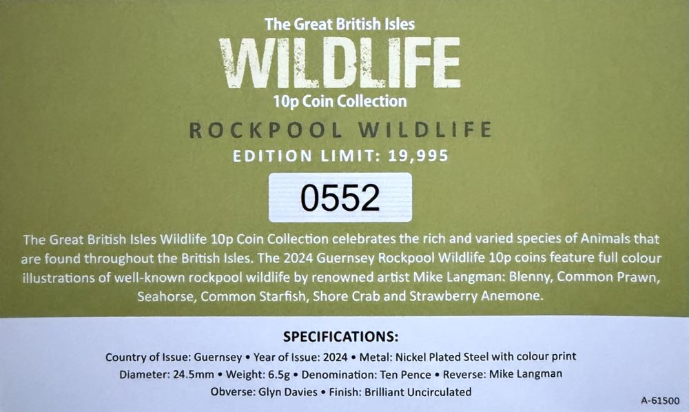 2024 Wildlife Seahorse 10p  coin collectible - Main Image 4