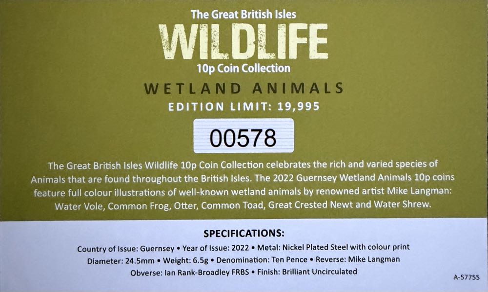 2022 Wildlife Great Crested Newt 10p  coin collectible - Main Image 4