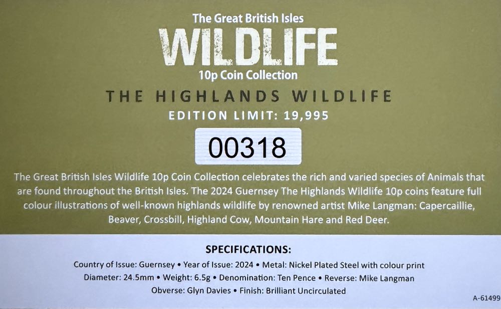 2024 Wildlife Capercaillie 10p  coin collectible - Main Image 4