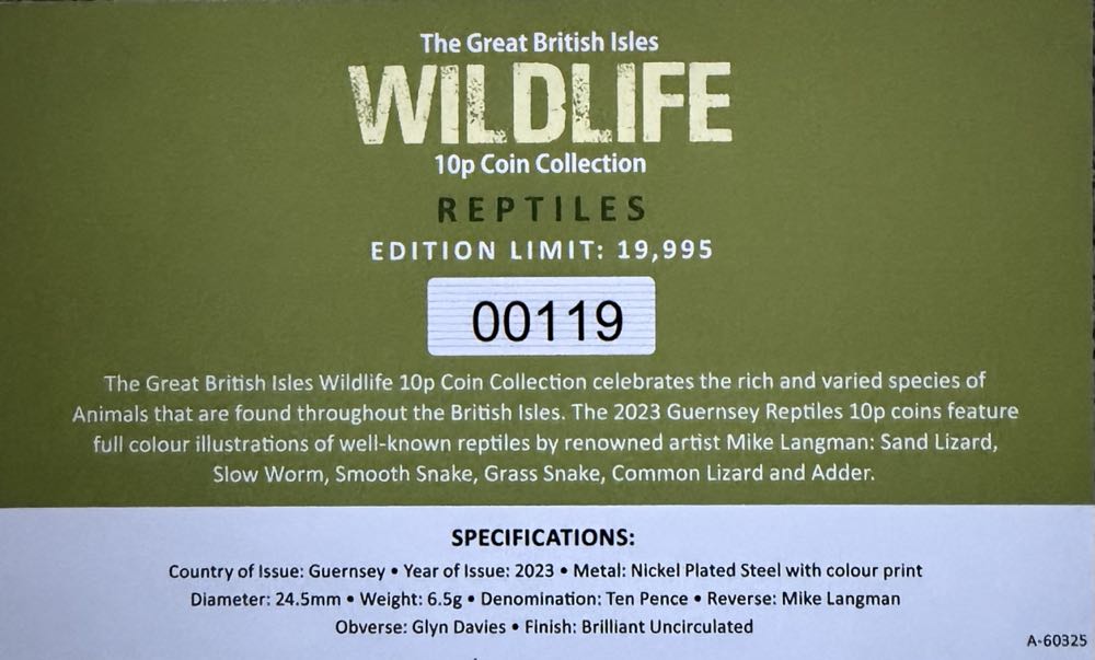 2023 Wildlife Adder 10p  coin collectible - Main Image 4