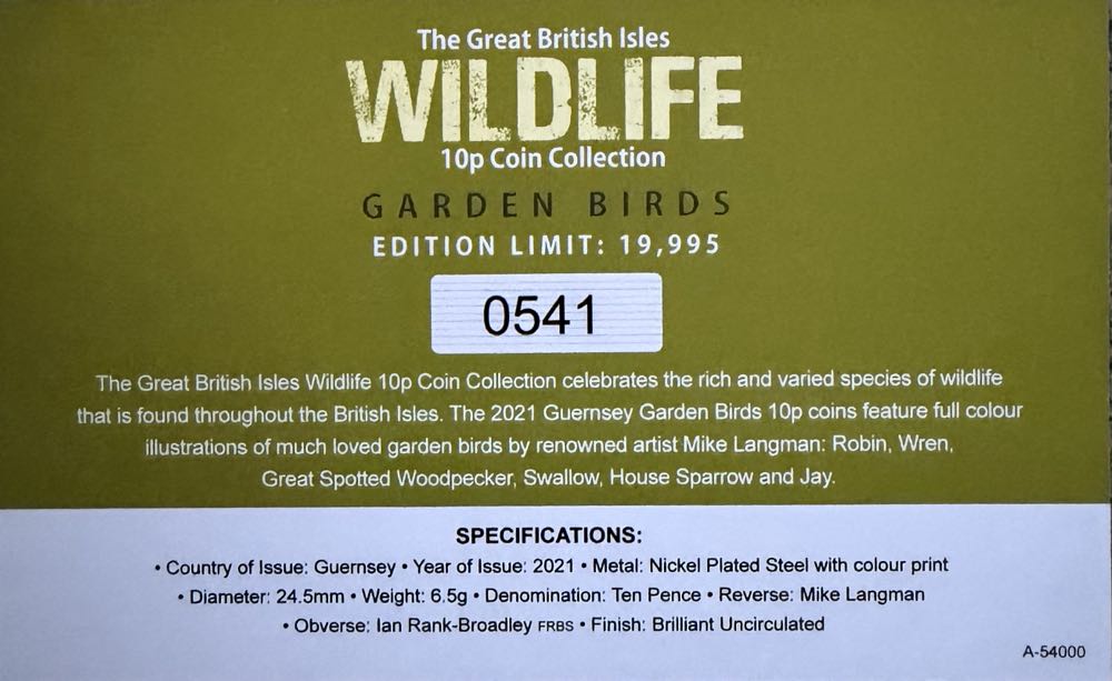 2021 Wildlife Wren 10p  coin collectible - Main Image 4