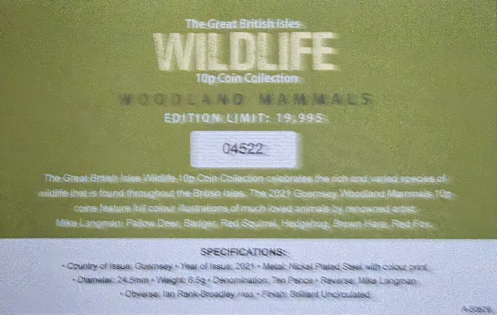 2021 Wildlife Red Fox 10p  coin collectible - Main Image 4