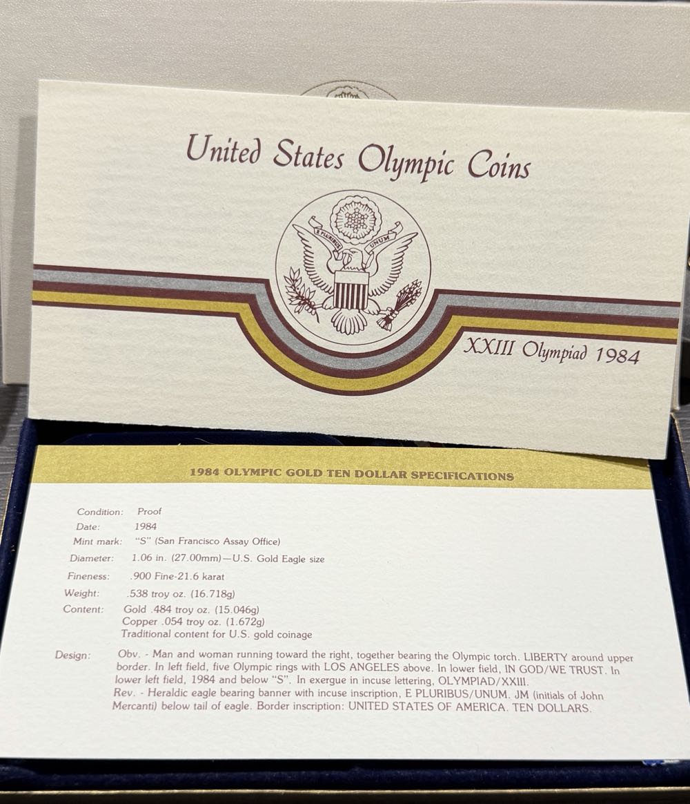 United States Olympic Coin 1984  coin collectible - Main Image 2