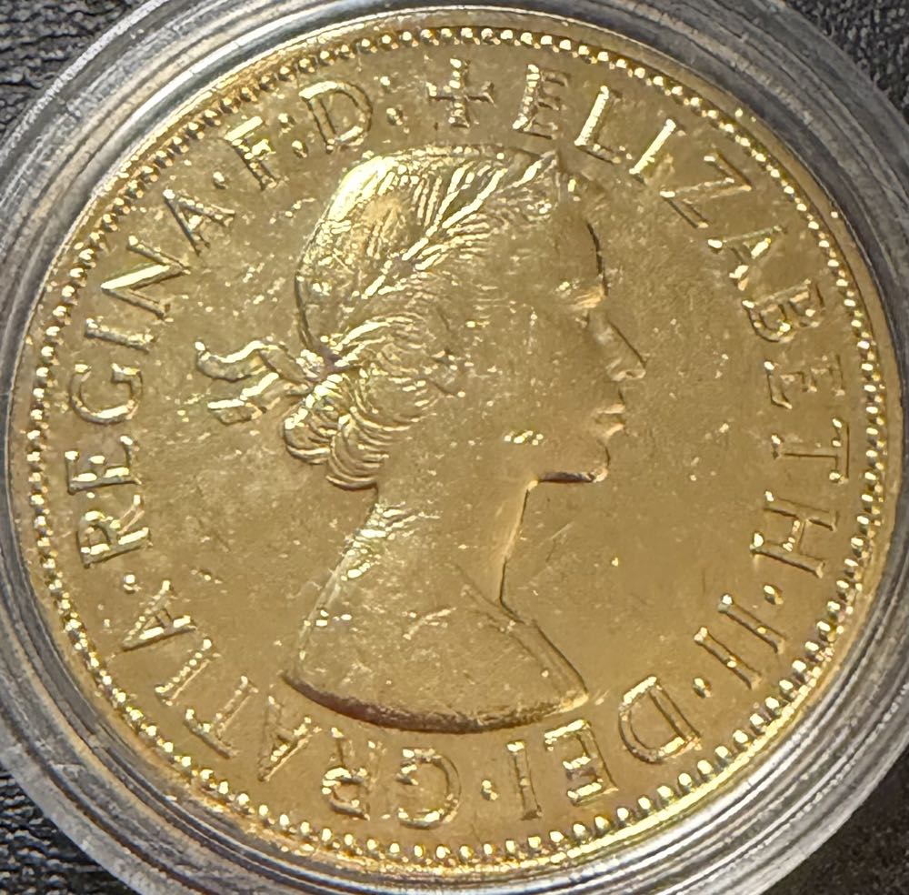 1961 Elizabeth II One Penny  coin collectible - Main Image 2