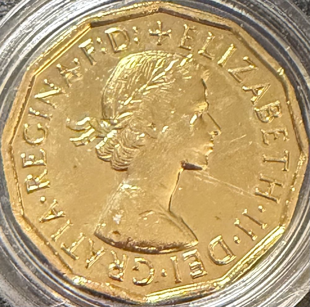 1967 Elizabeth II Three Pence  coin collectible - Main Image 2