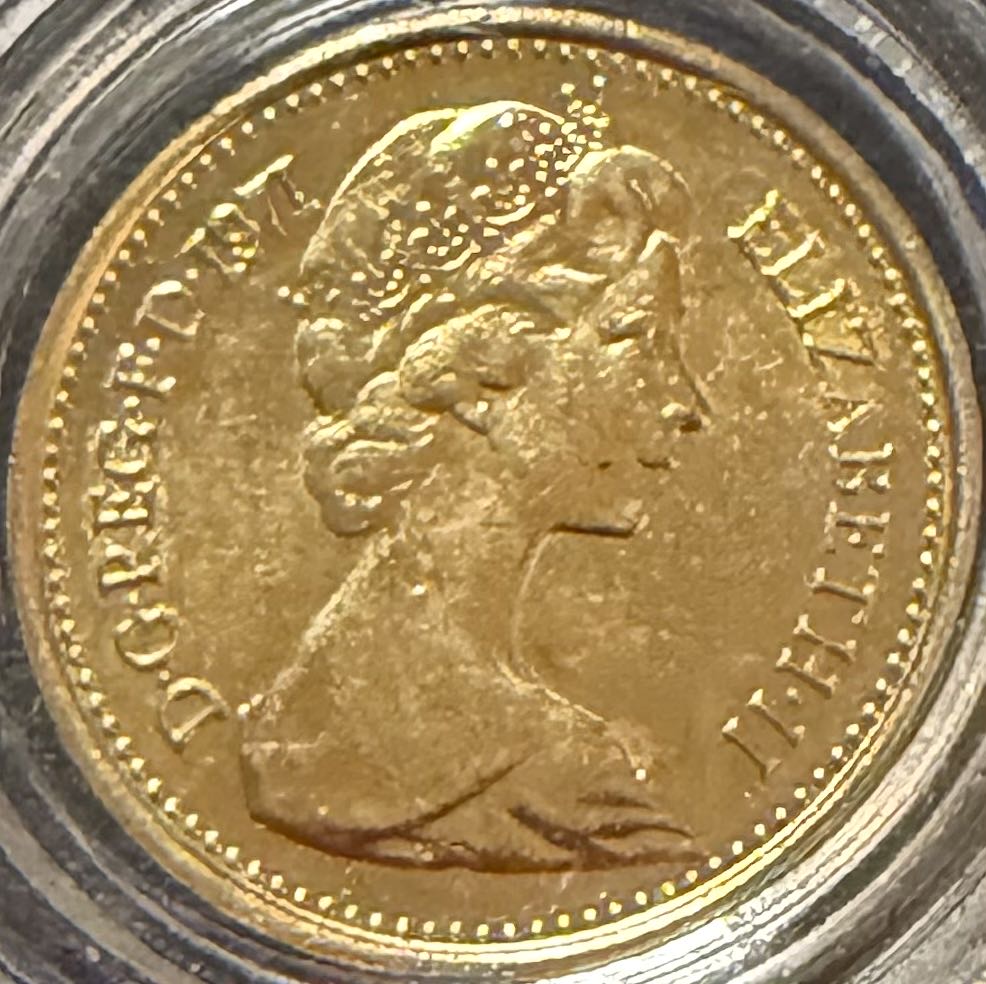 1971 Half New Penny  coin collectible - Main Image 2