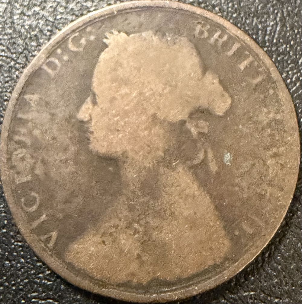 1874 Victoria Half Penny  coin collectible - Main Image 2