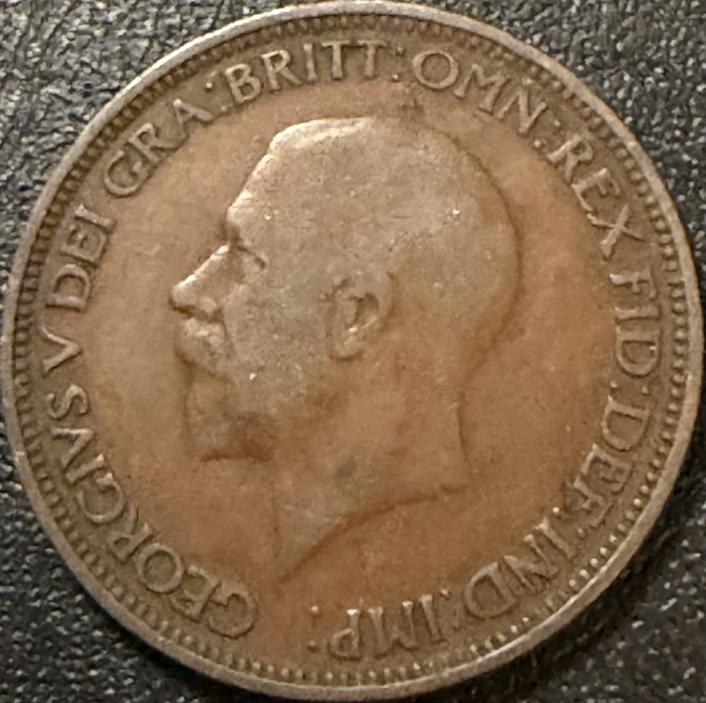 1929 George V Half Penny  coin collectible - Main Image 2