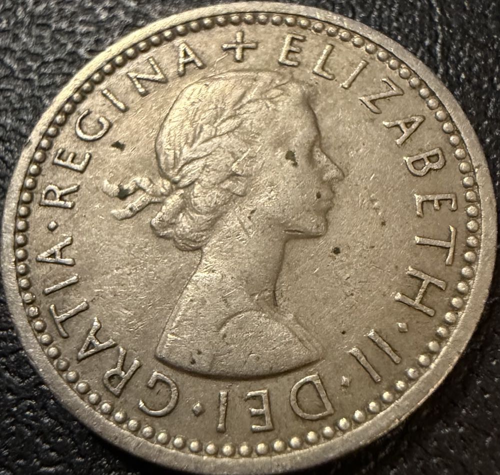 1963 Elizabeth II Six Pence  coin collectible - Main Image 2