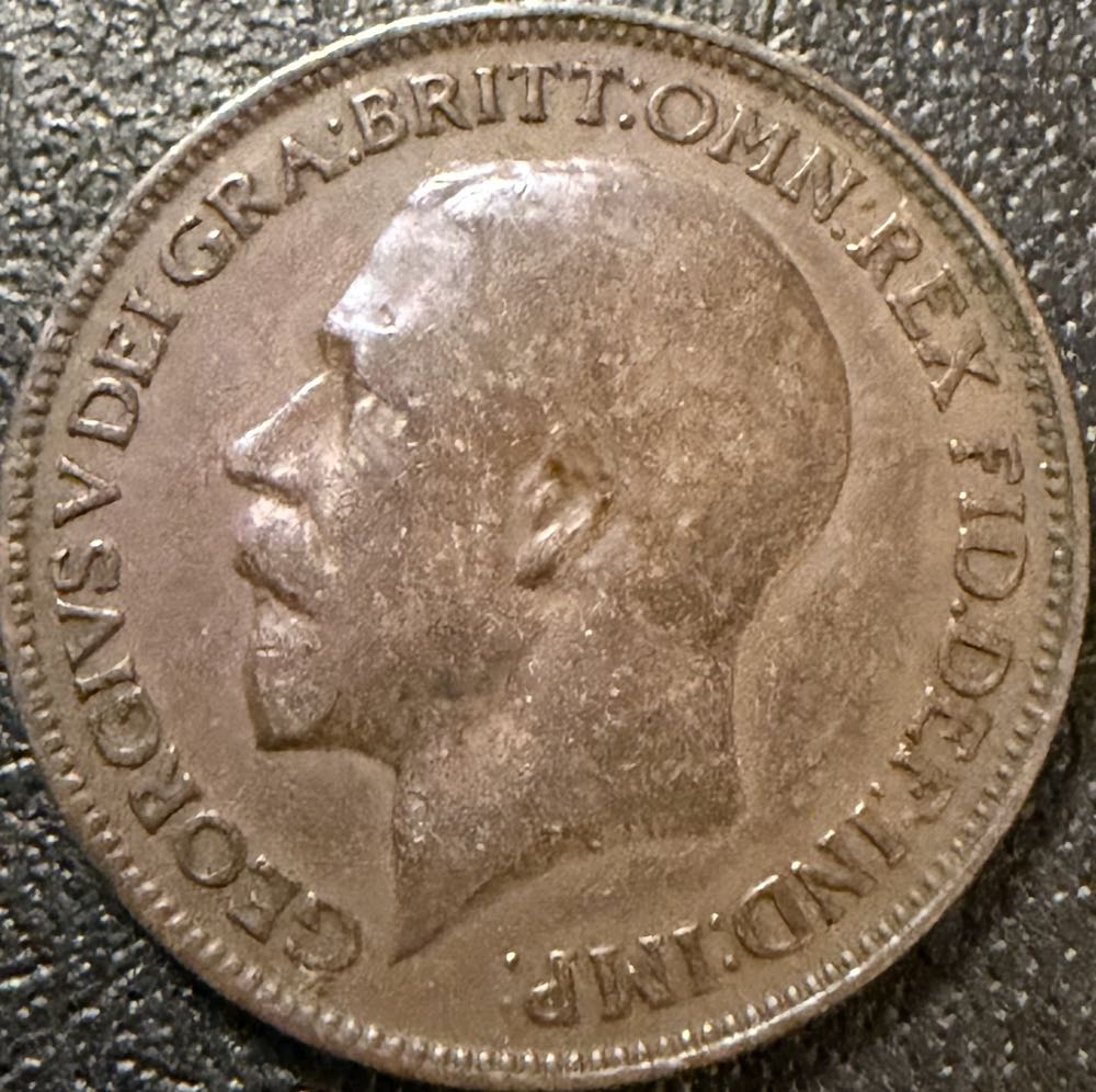 1923 George V Farthing  coin collectible - Main Image 2