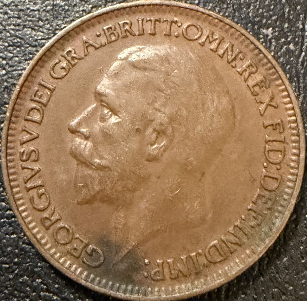 1928 George V Farthing  coin collectible - Main Image 2