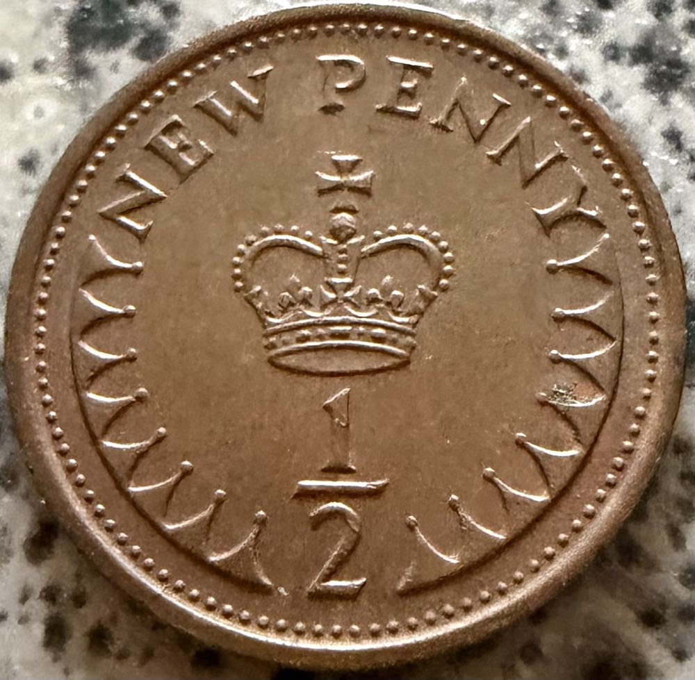 1975 Half New Penny  coin collectible - Main Image 2