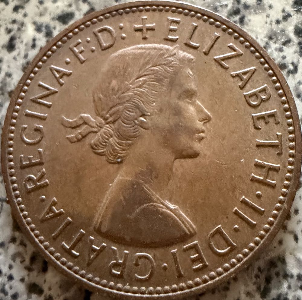 1962 Elizabeth II One Penny  coin collectible - Main Image 2