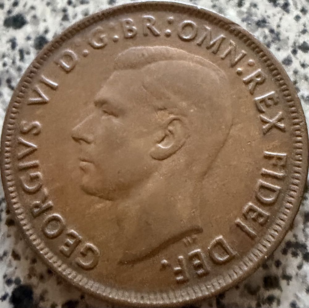 1952 George VI Penny  coin collectible - Main Image 2