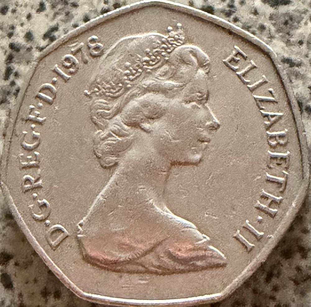 1978 Fifty New Pence  coin collectible - Main Image 2