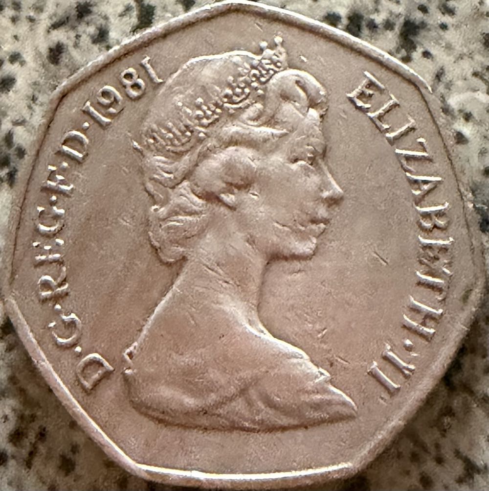 1981 Fifty New Pence  coin collectible - Main Image 2