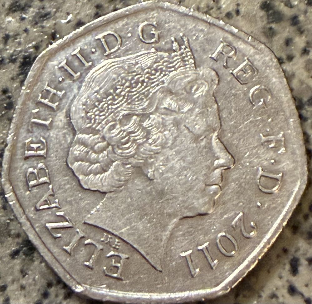 2011 Olympics Swimming 50p (2)  coin collectible - Main Image 2