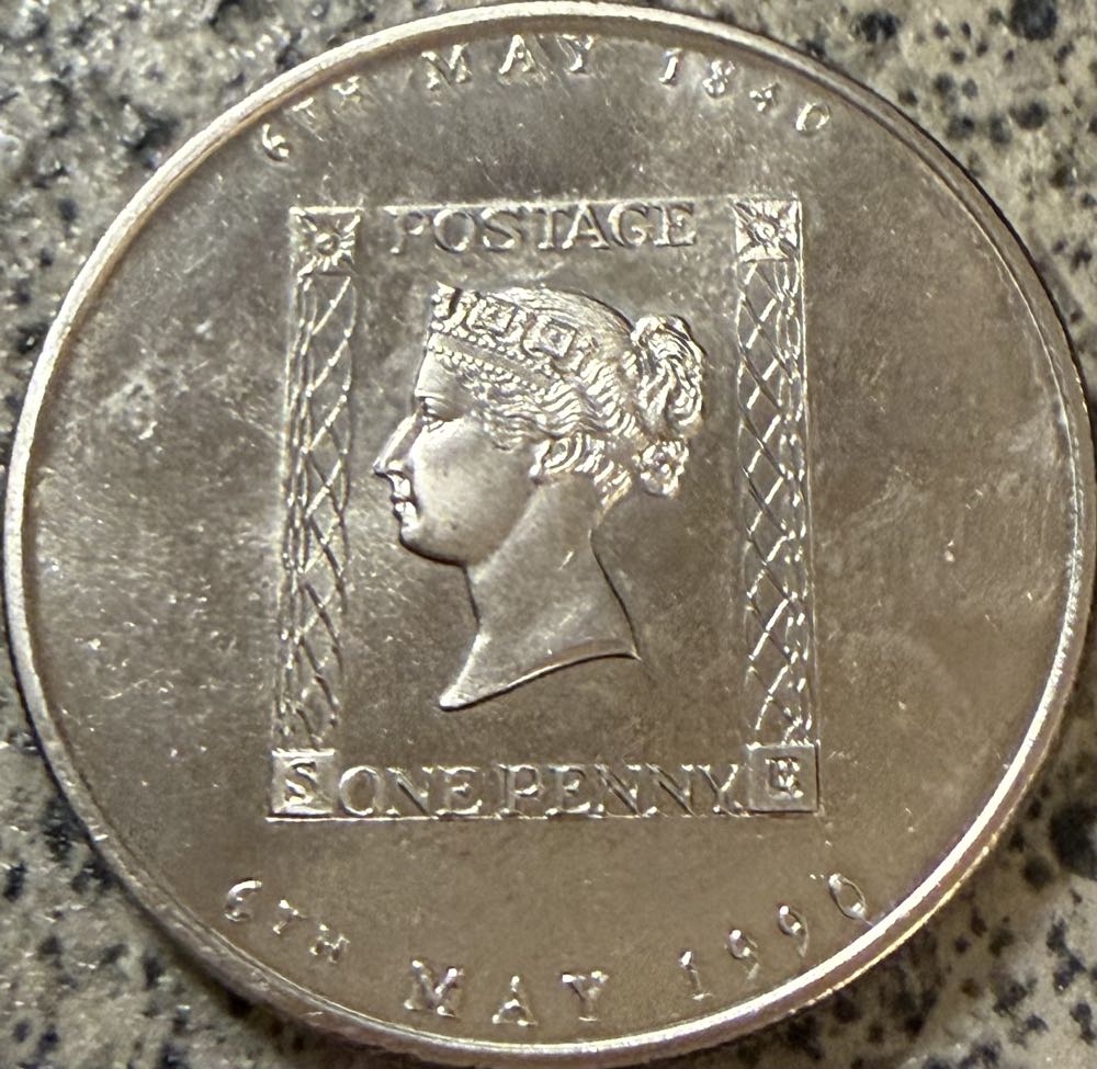 1990 Royal Mail New Identity Medal  coin collectible - Main Image 2