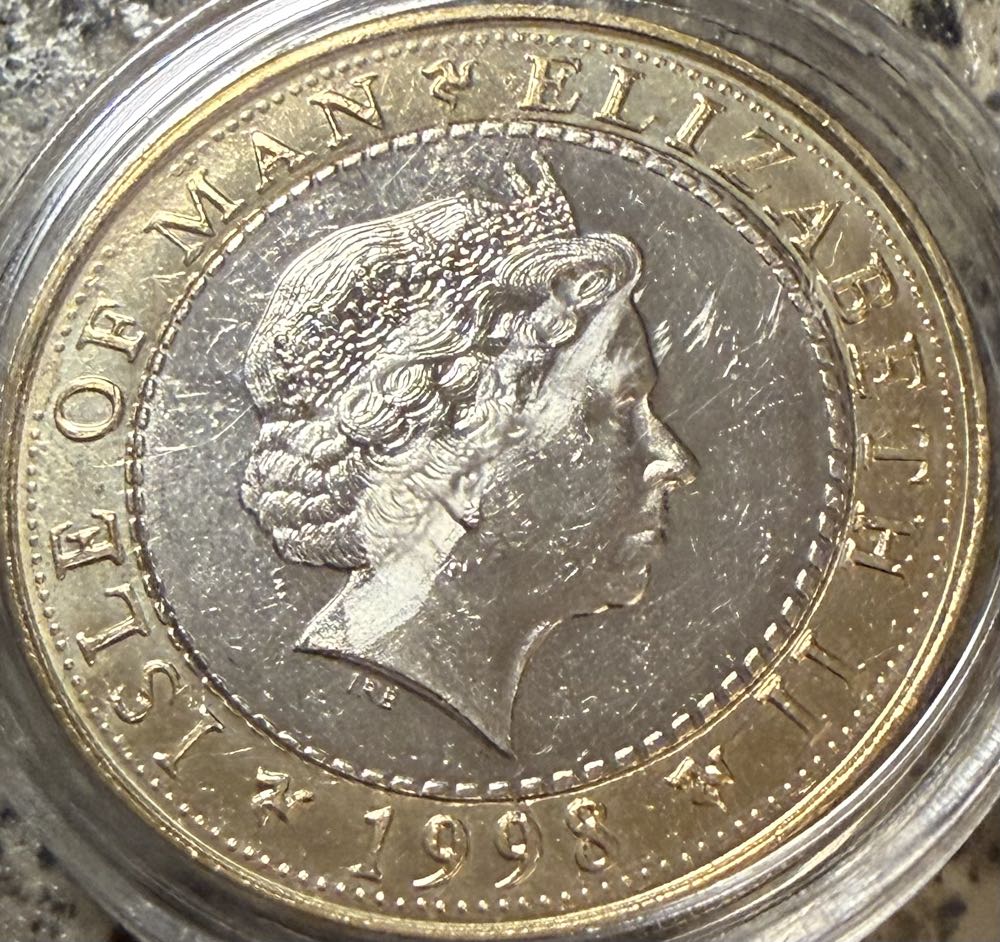 1998 Manx Classic Cars Race £2  coin collectible - Main Image 2