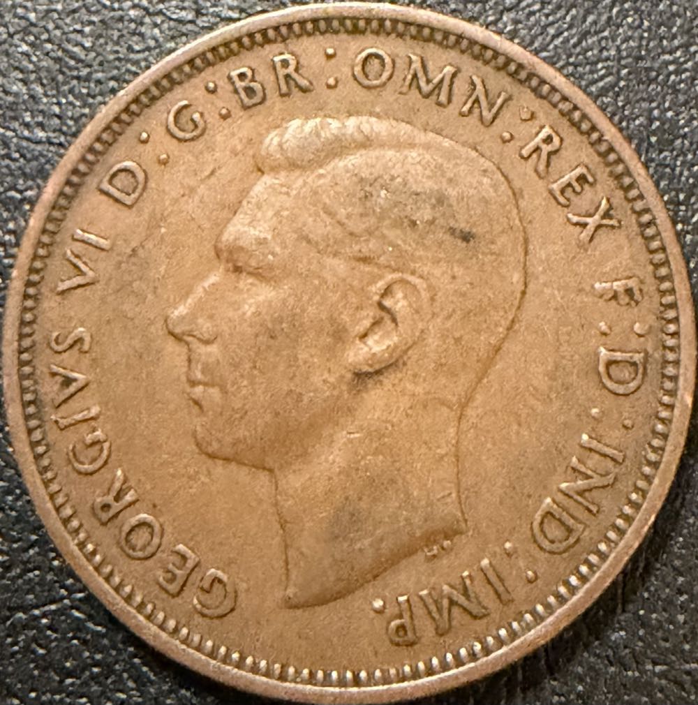 1942 George VI Half Penny  coin collectible - Main Image 2