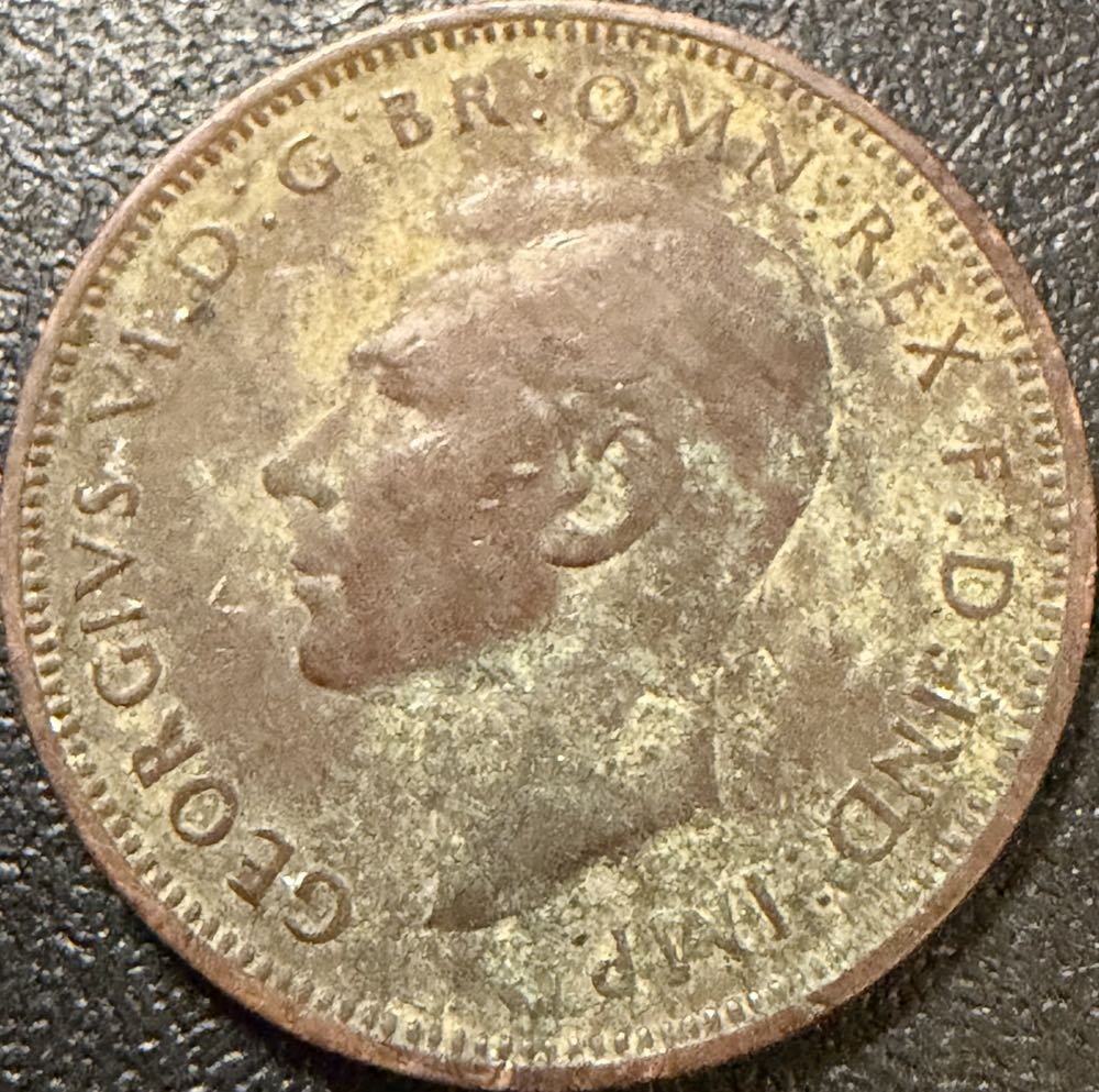 1945 George VI Half Penny  coin collectible - Main Image 2