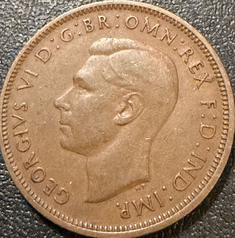 1946 George VI Half Penny (2)  coin collectible - Main Image 2
