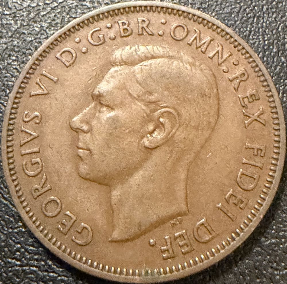 1950 George VI Half Penny  coin collectible - Main Image 2