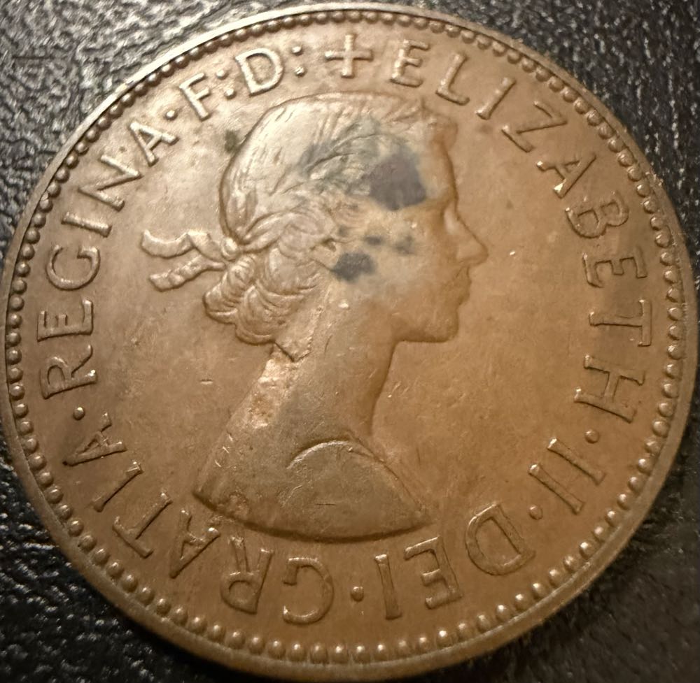1958 Elizabeth II Half Penny  coin collectible - Main Image 2