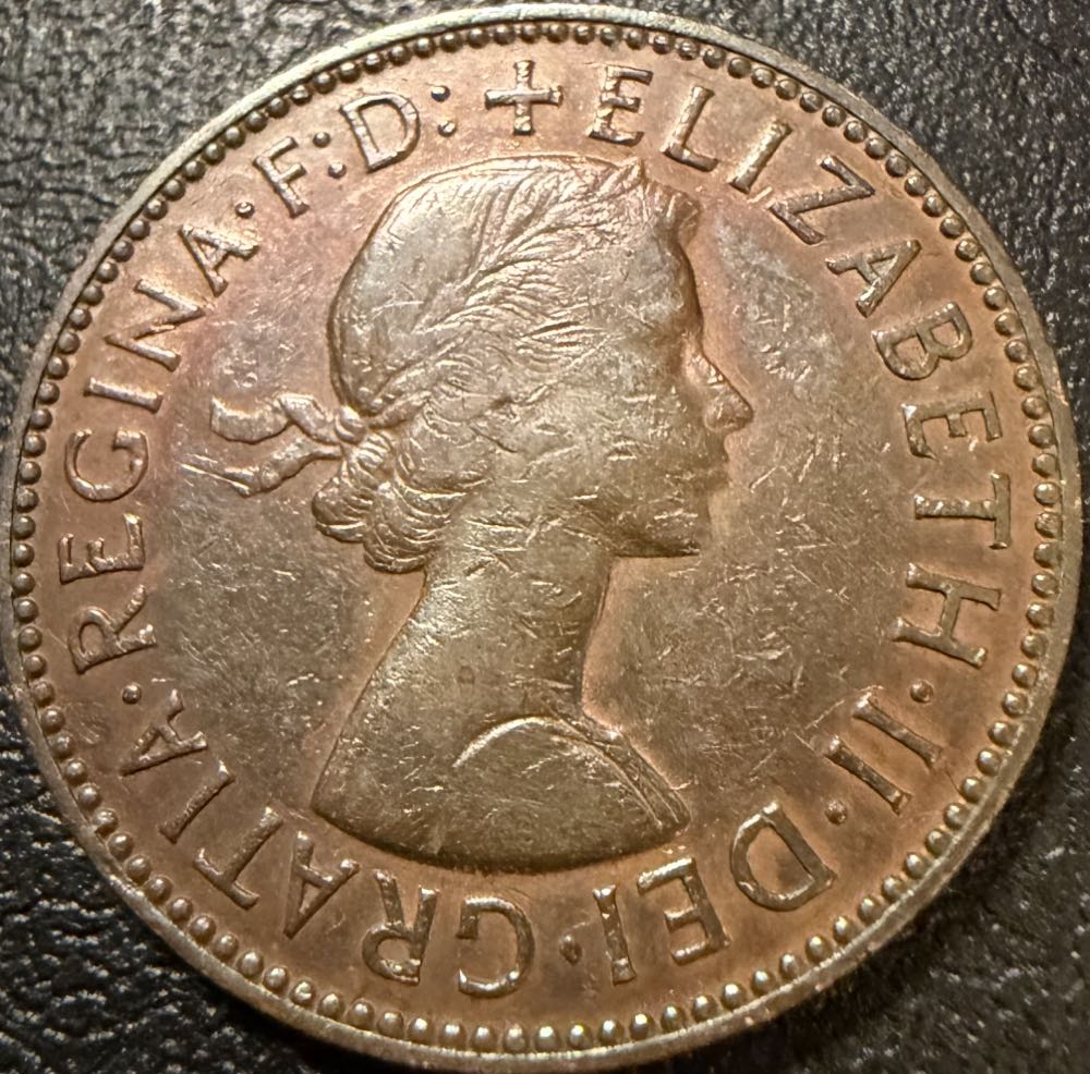 1960 Elizabeth II Half Penny  coin collectible - Main Image 2