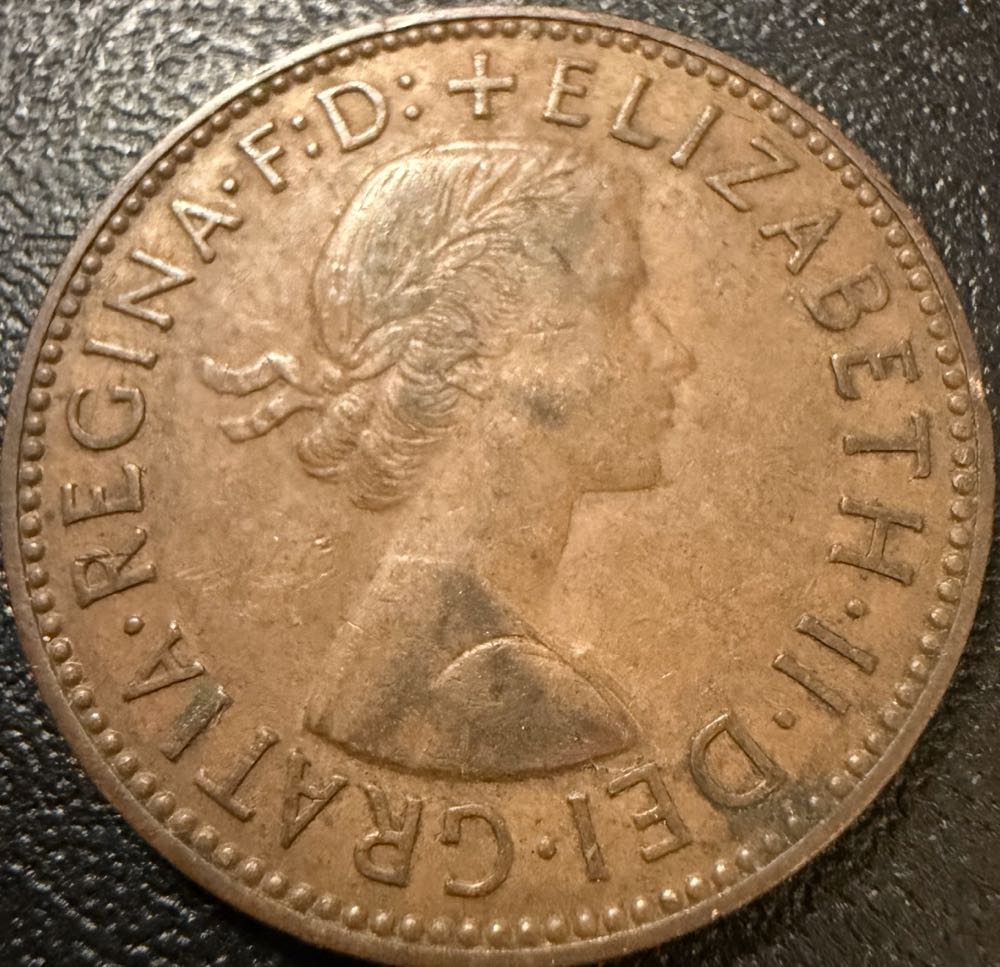 1960 Elizabeth II Half Penny (2)  coin collectible - Main Image 2