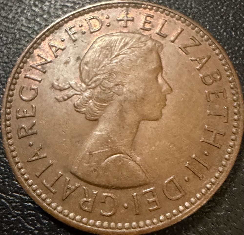 1964 Elizabeth II Half Penny  coin collectible - Main Image 2